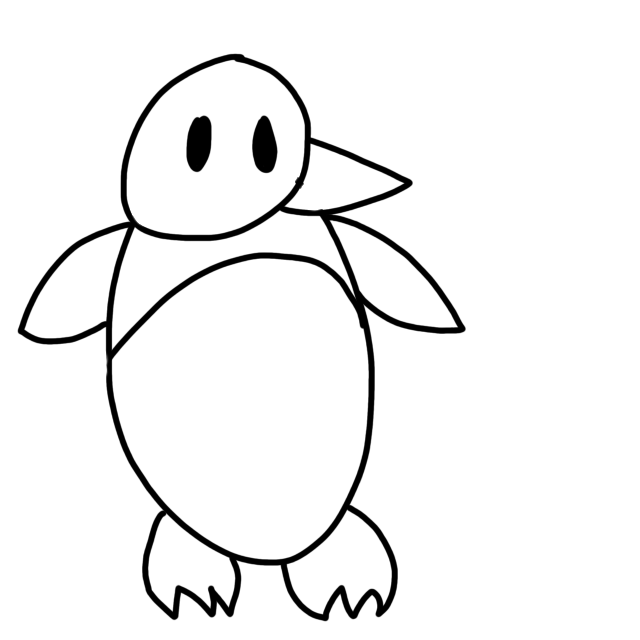 Penguin flip - ibisPaint