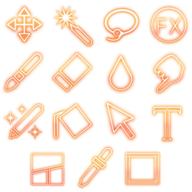 Ibis Paint tools neon signs 3a