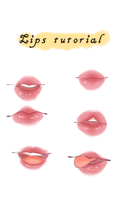 drawing and colouring lips
