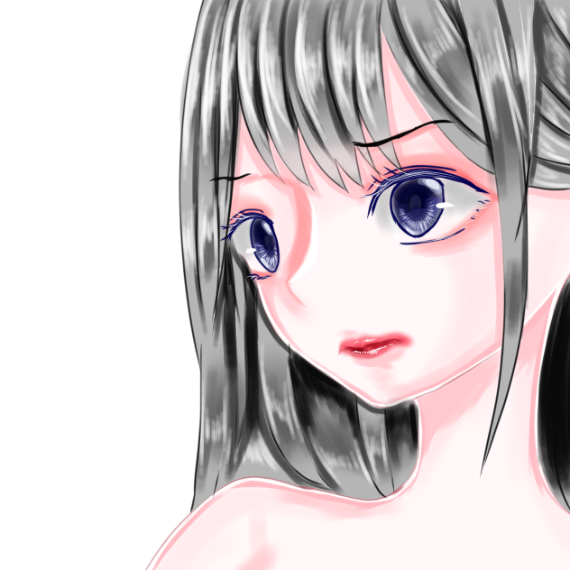 睨む