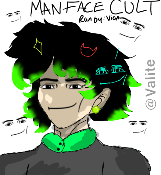 My oc in Vians man face cult