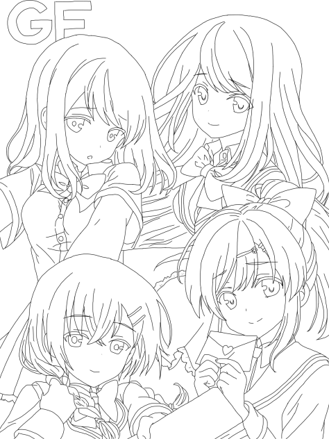 GF ガールフレンド(仮) 線画