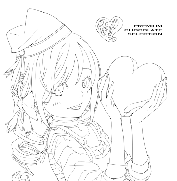 ☆バレンタインデー☆(線画)