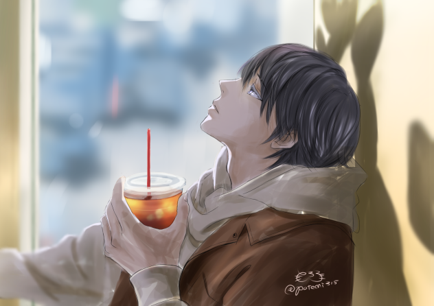 雑誌のモデルさんを絵にしました。