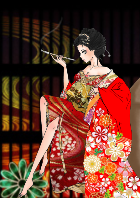 吉原 花魁 Ibispaint