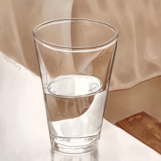 Glass with water to drink 💦