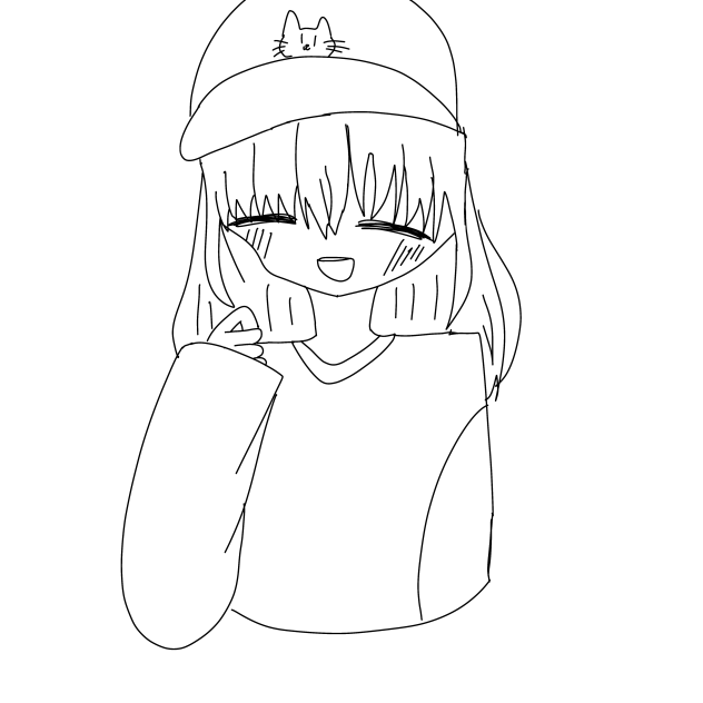 塗り絵大会の線画！