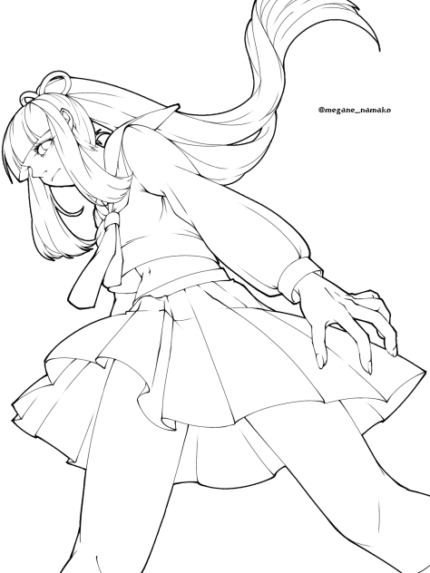 セーラー服@線画