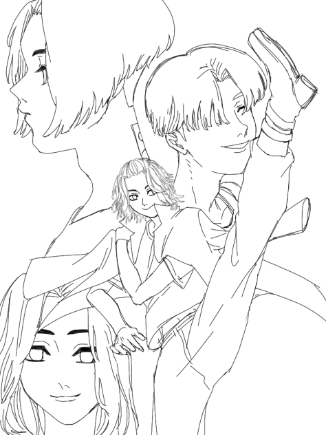 マイキー　線画