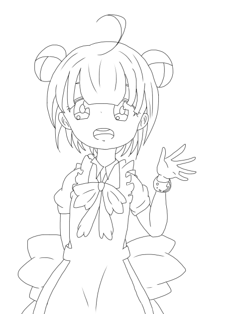 くまめいど(線画)