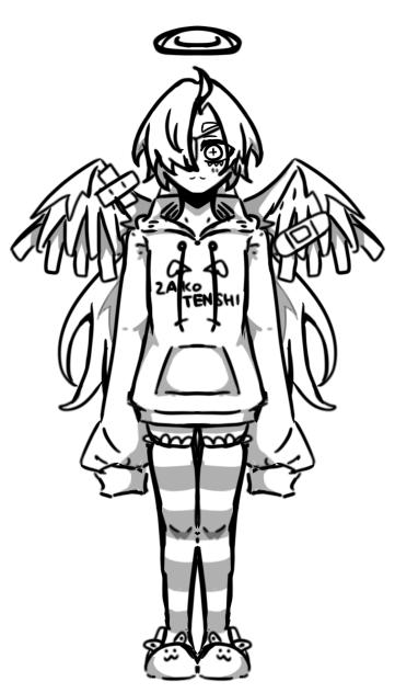 天使ちゃん　V体　ラフ