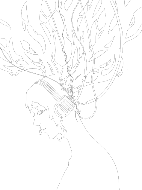 初音ミク　塗り絵