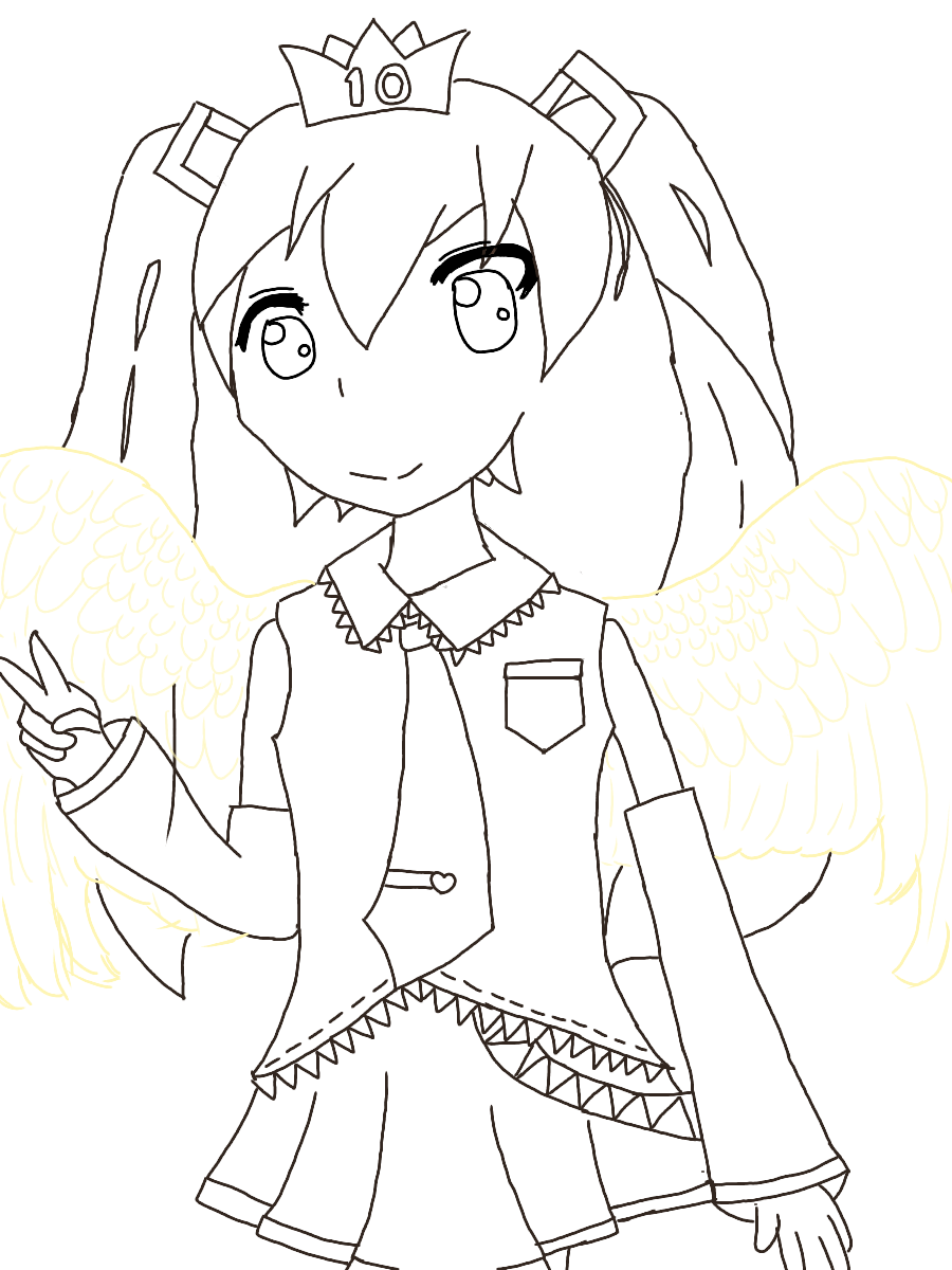 初音ミク10周年ぬりえ - ibisPaint