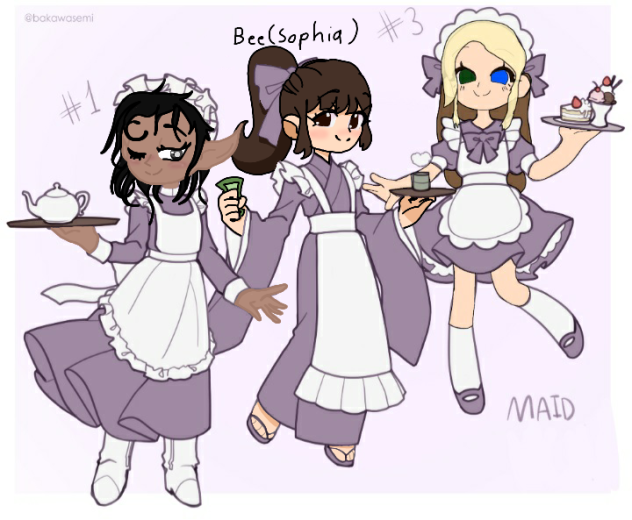 maid collab only head and hands