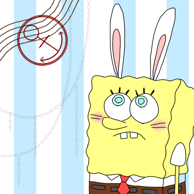 スポンジボブ塗り絵 アレンジしてみました Ibispaint