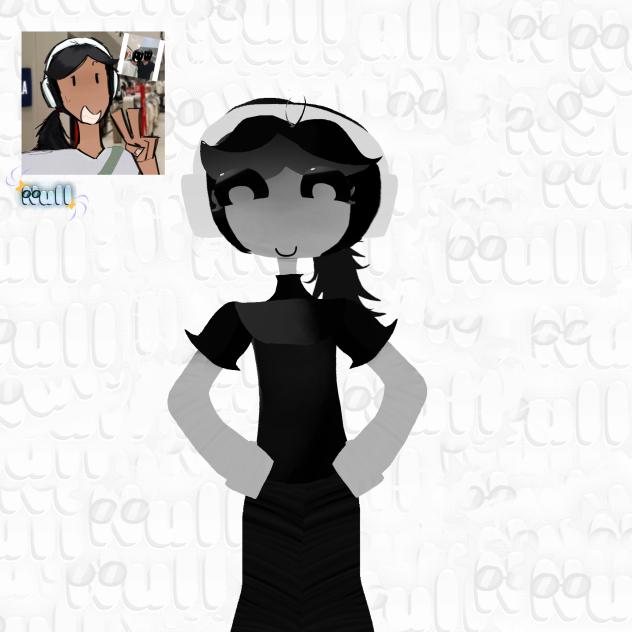 drawing myself in grayscale