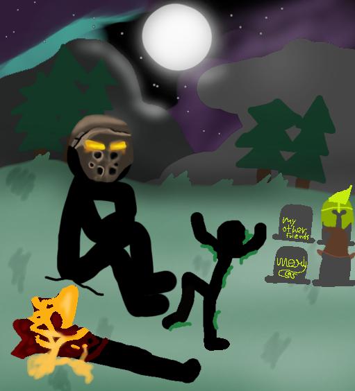 Griffon the Great w his friends' graves