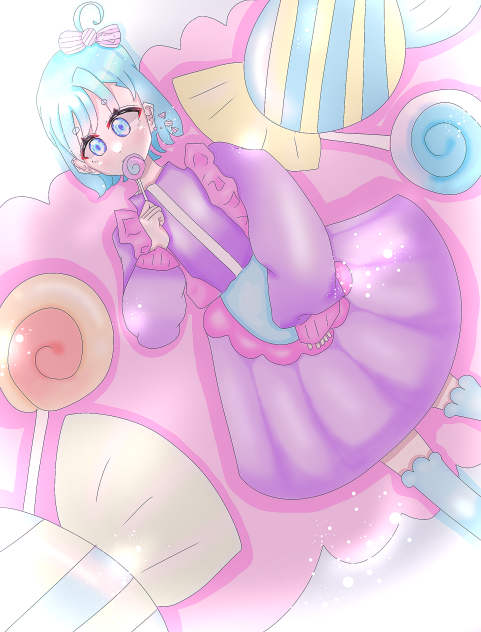 夫の線画を塗りました！