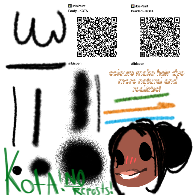 BLACK HAIR BRUSH ibisPaint