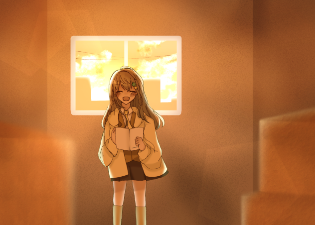 夕暮れの倉庫から
