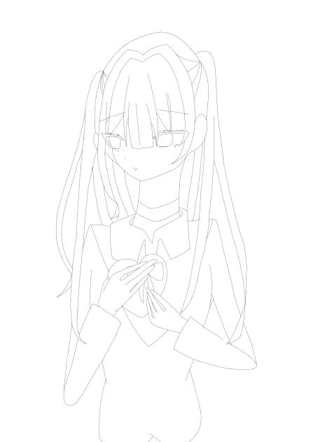 バレンタイン線画！