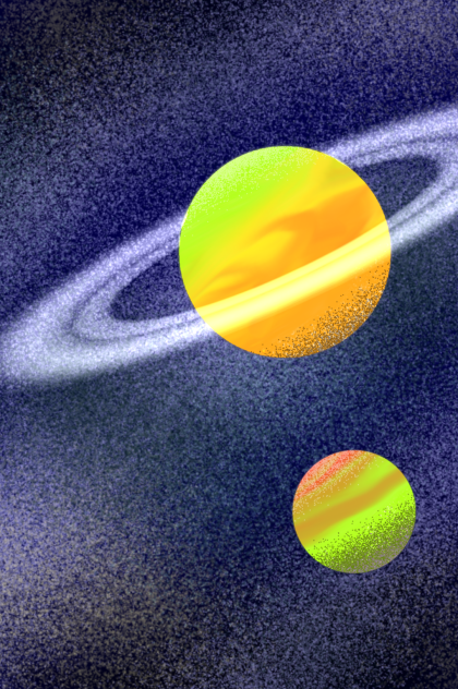 宇宙 輪のある惑星