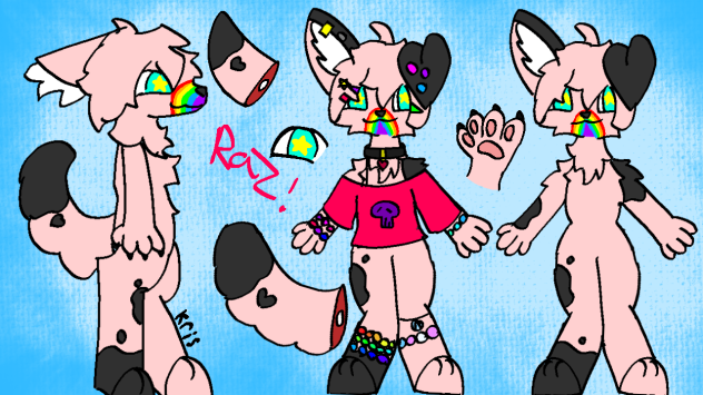 Updated fursona ref sheet!