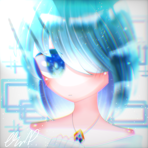 透き通る青。