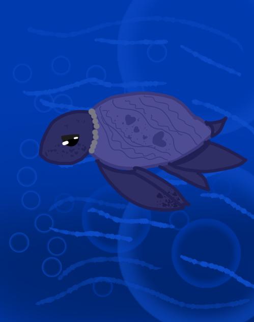 Blue heart beach turtle 🩵💙