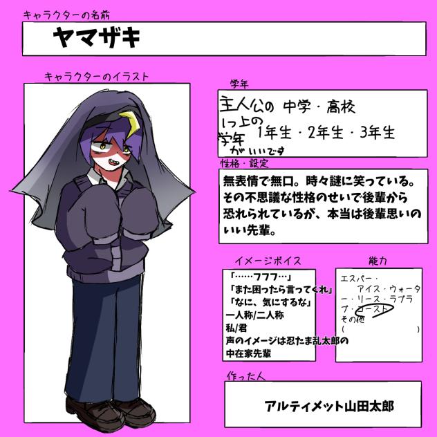 能力学校キャラ募集