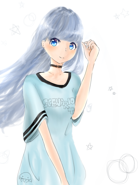 あお おんなのこ