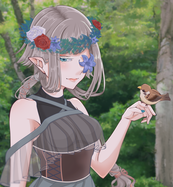 エルフと雀