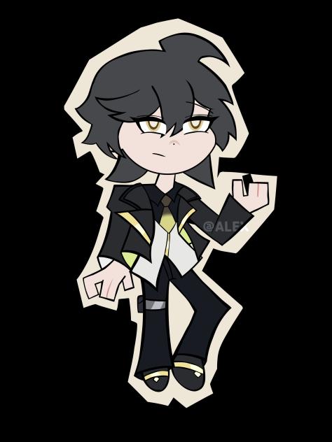 Rover but in school outfit