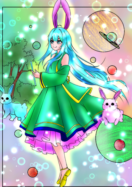 Le Mo様の素敵線画を塗らせて頂きました!!