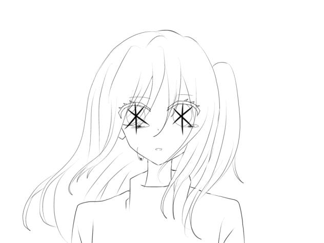 闇堕ちルビー　線画