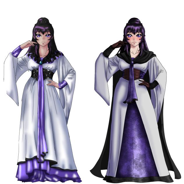 Aria ceremonial robe & traveling clothes