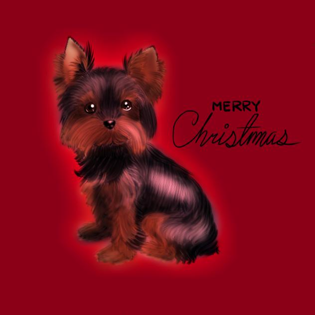 Christmas yorkie