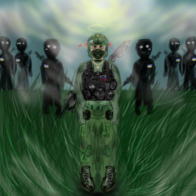 он ушел за Русь родную