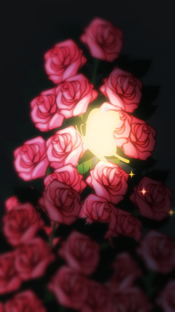 薔薇と光の蝶