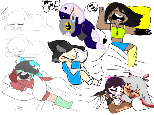 sleeping collab - ibisPaint