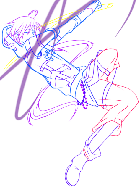 アッシュ(下描きor線画)