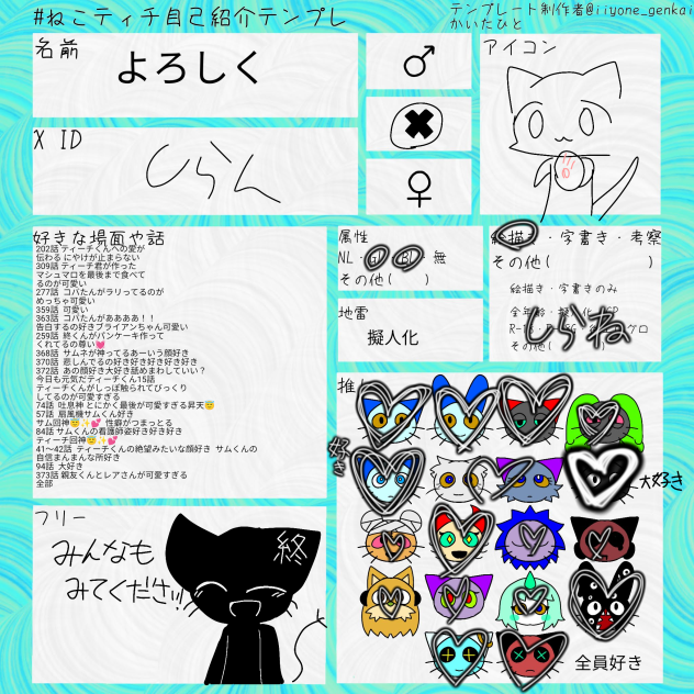 ねこティチの自己紹介！！