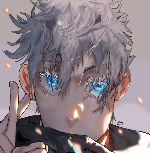gojo AGAIN because i can 😭the hair- 🥲
