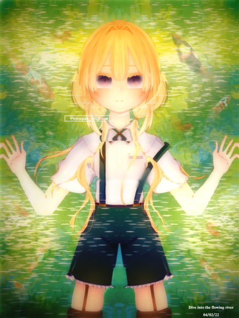 Dive into the flowing river - ibisPaint