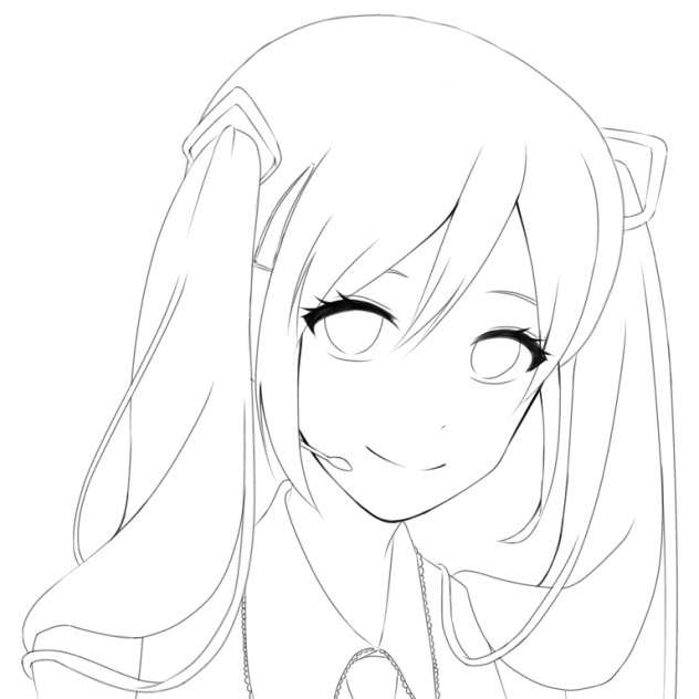 初音ミク（線画）