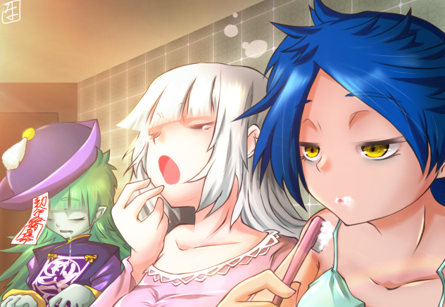 寝不足トリオ（ハロウィン明け）