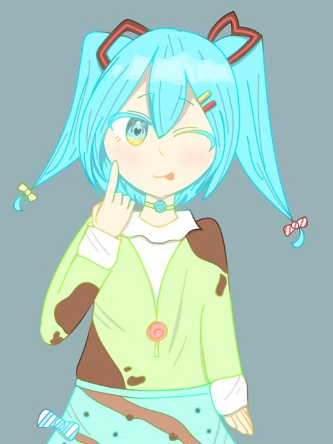 お菓子好きな初音ミク