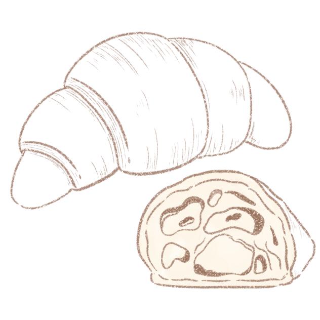 Pastry - Croissant Outline