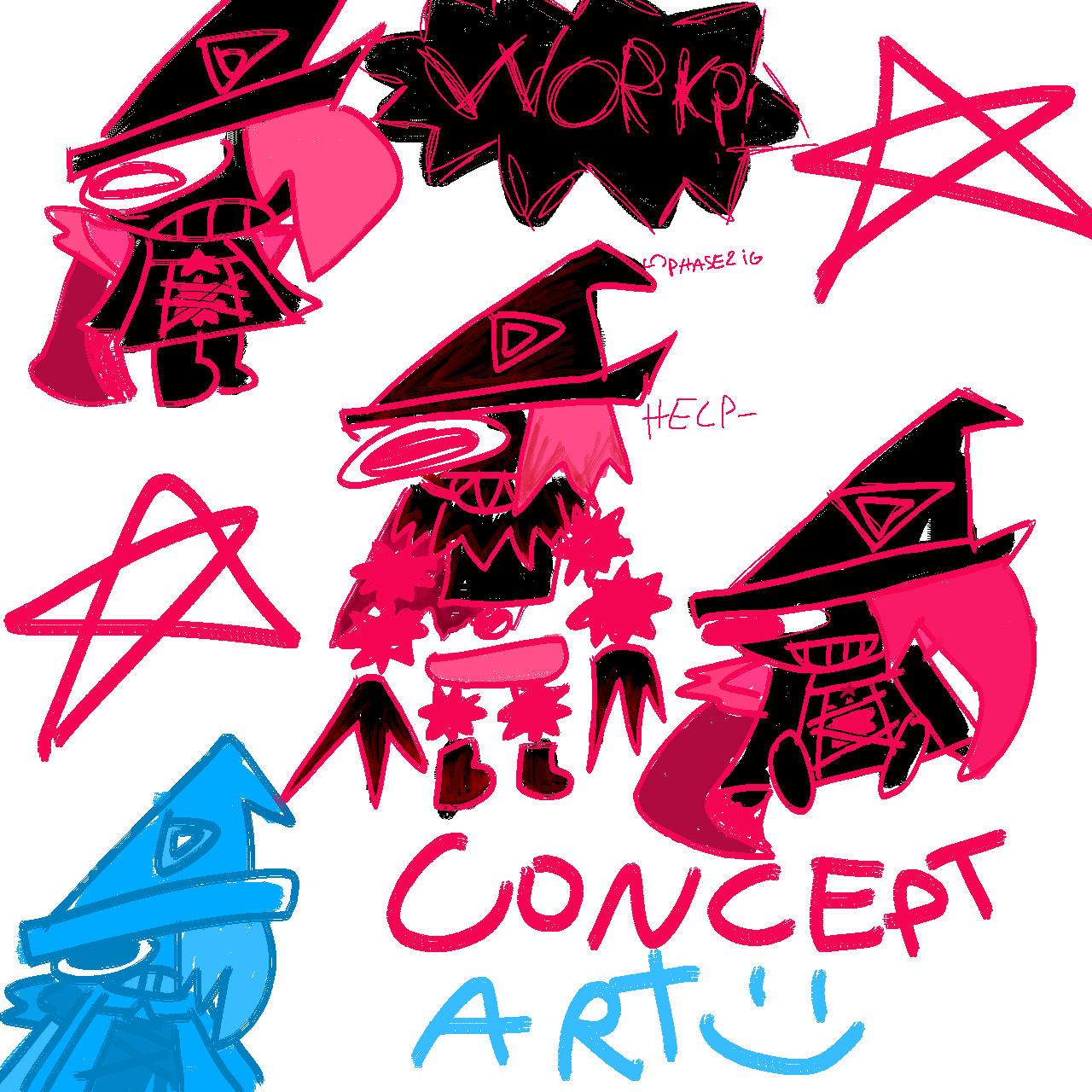 Concept art for this emo looking wizard - ibisPaint