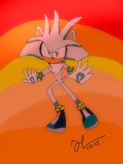 silver the hedgehog uekawa style